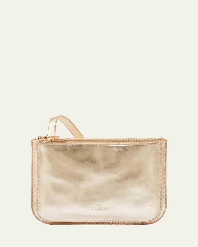 Roseto Metallic Leather Crossbody Bag